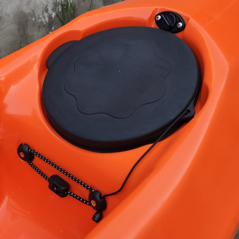 Black Spring 8 inch round rubber hatch