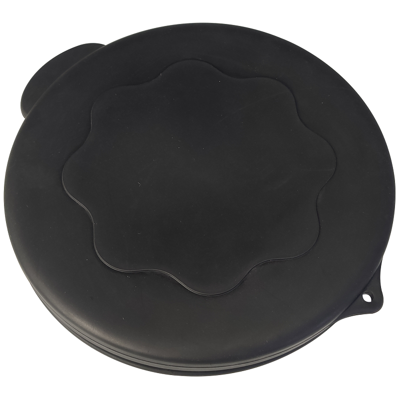 Black Spring 8 inch round rubber hatch