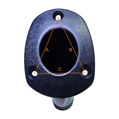 Black Spring flush mount rod holder