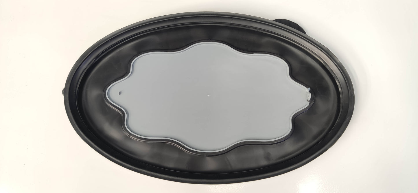 Black Spring 44x26cm oval round co-molded hatch