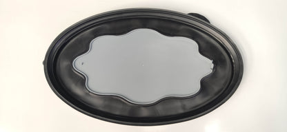 Black Spring 44x26cm oval round co-molded hatch