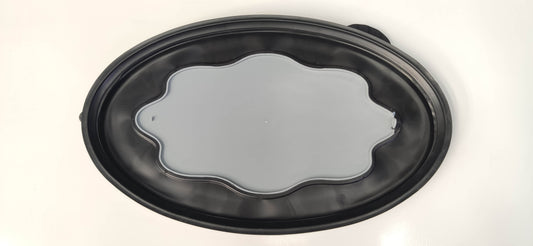 Black Spring 44x26cm oval round co-molded hatch