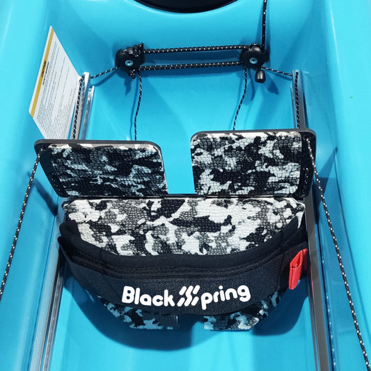 Black Spring carbon footrest for surfski