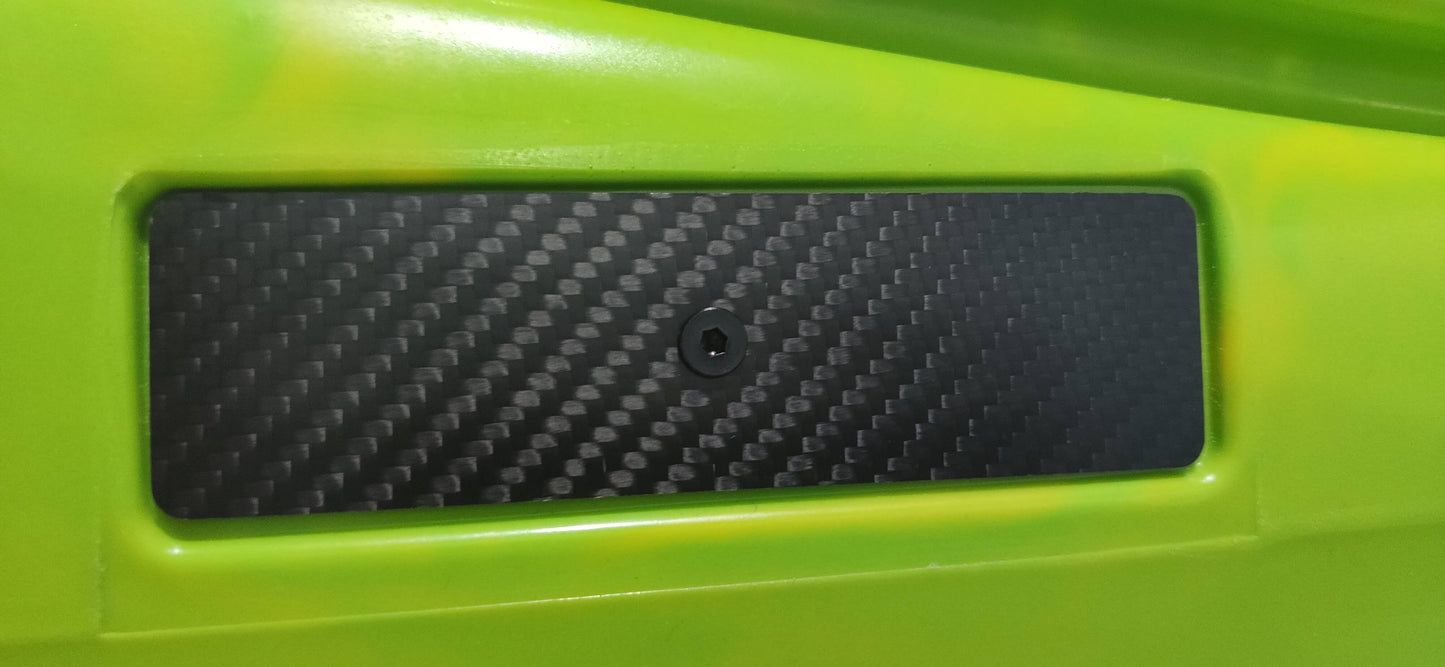 Black Spring skeg control carbon cover
